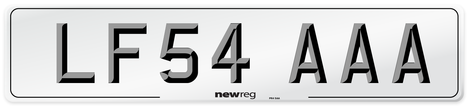 LF54 AAA Number Plate from New Reg